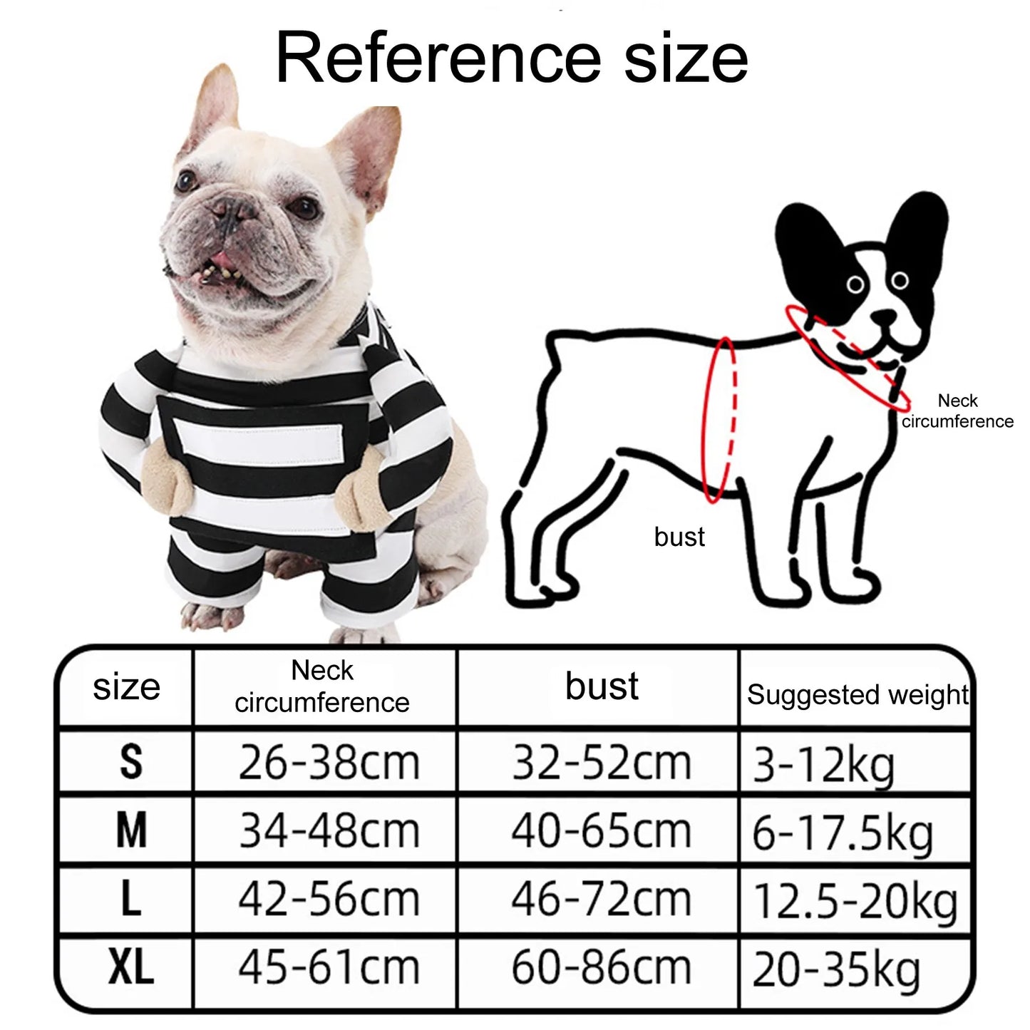 Prisoner Pet Costume  | PawTumes Mugshot Edition